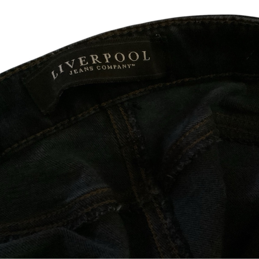 LIVERPOOL JEANS COMPANY DARK BLUE DENIM SKINNY JEAN SIZE 4 INSEAM 28” - Picture 3 of 3